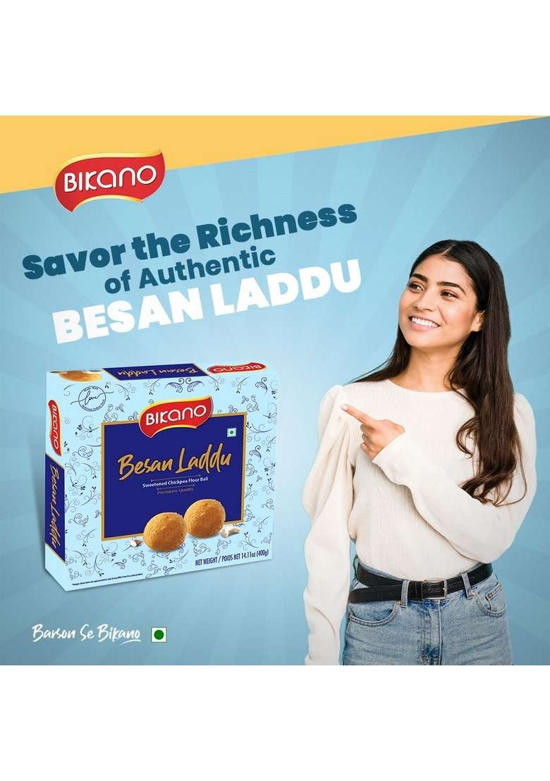 Bikano Besan Laddu 400 Gm - Indya