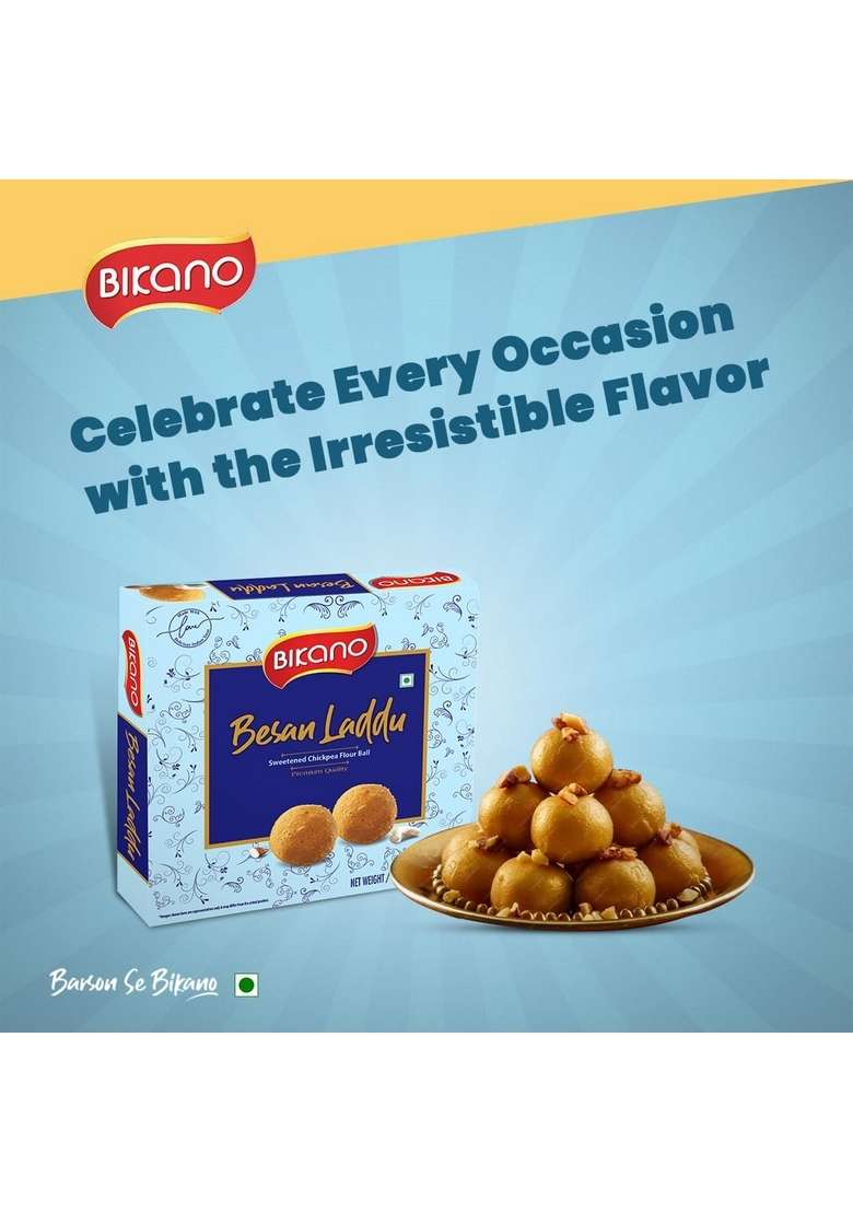 Bikano Besan Laddu 400 Gm - Indya