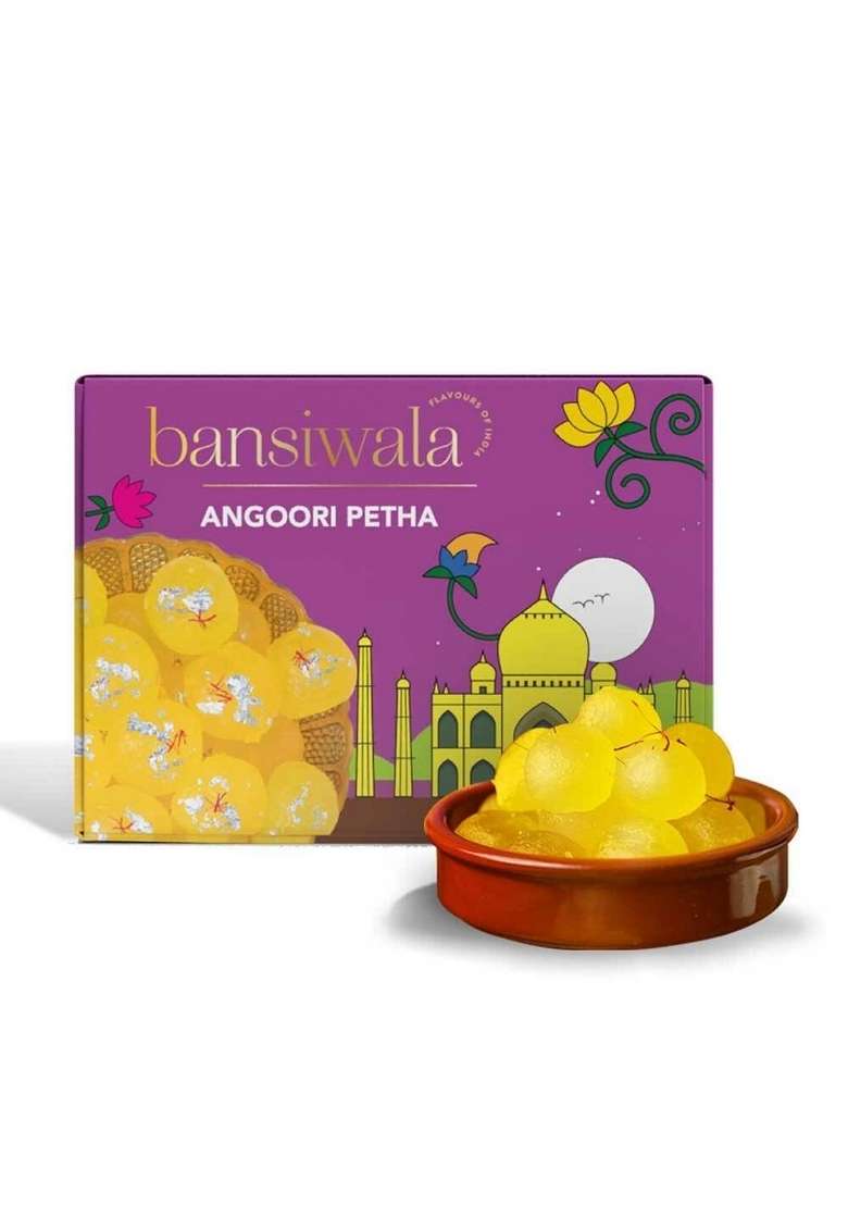 Bansiwala Angoori Kesar Petha Juicy And Soft Original Taste Of Agra 350Gm - Indya