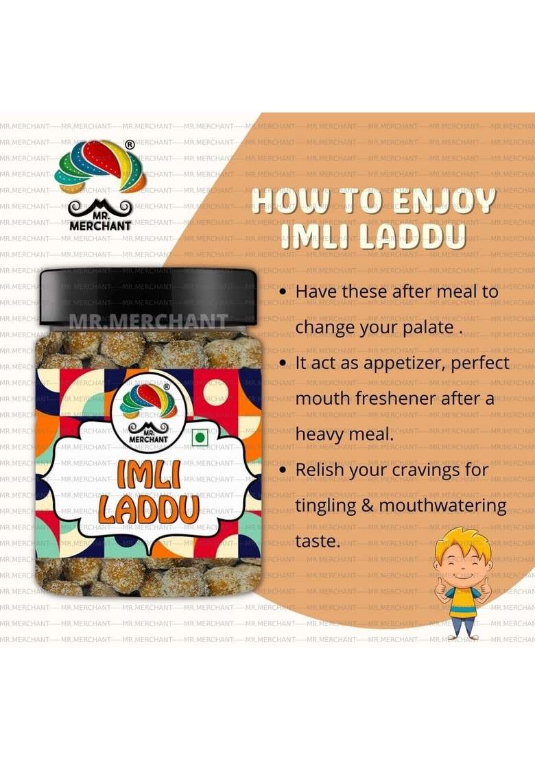 Mr Merchant Imli Laddu 300G Soft Tamarind Candy Pops - Indya