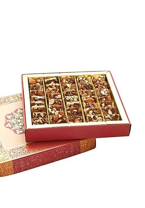 Ghasitaram'S Punjabi Halwai Diwali Special Sugarfree Dryfruit Nutkhut Mithai Box Sweets Gift 400 Gm