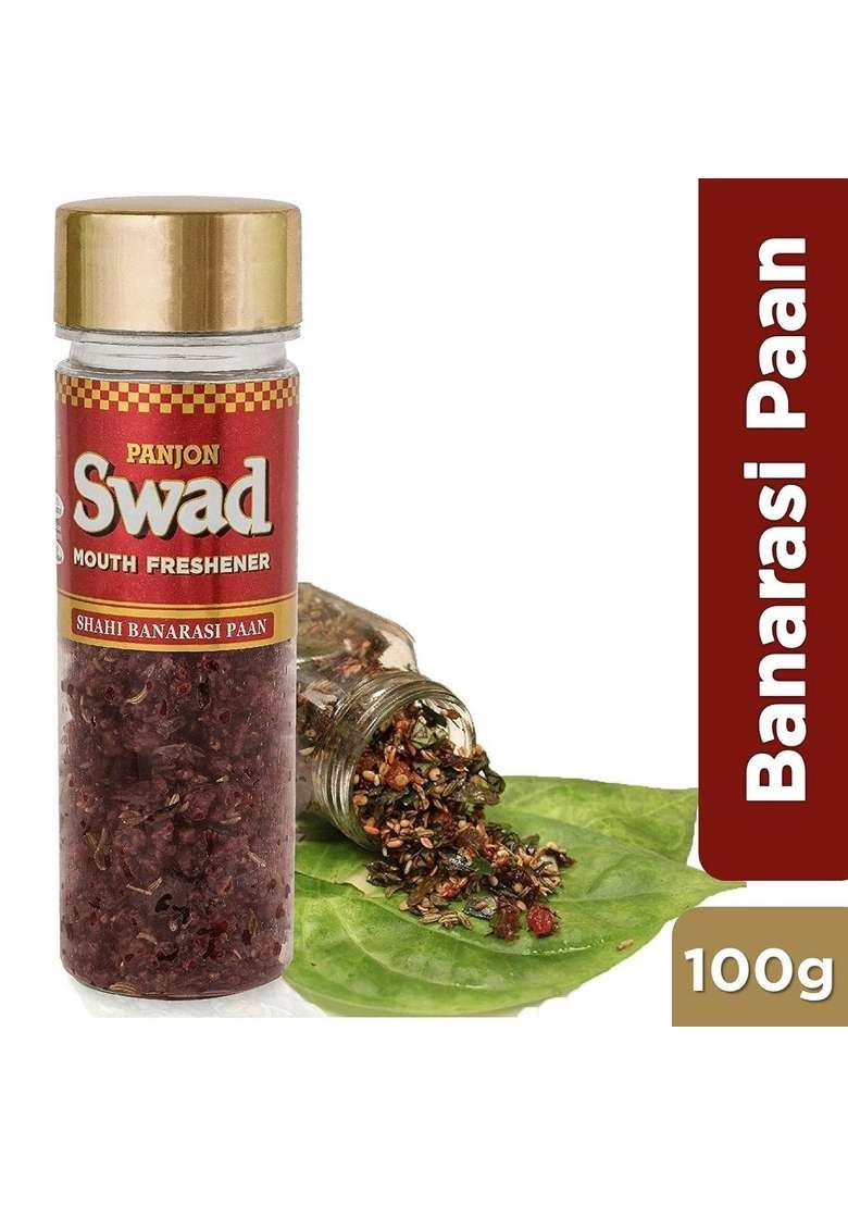 Panjon Swad Paan Mukhwas Banarasi Calcutta Meetha Pan Mouth Fresheners 2 Bottles X 100G - Indya