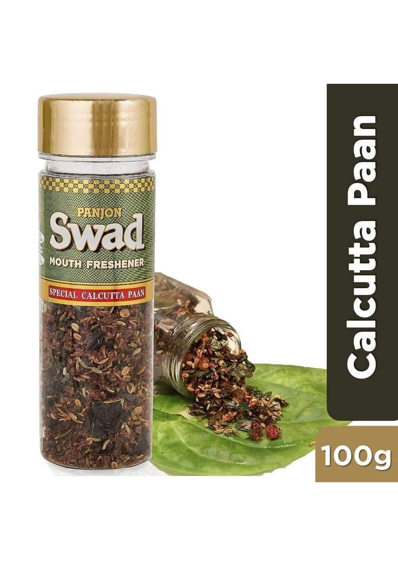 Panjon Swad Paan Mukhwas Banarasi Calcutta Meetha Pan Mouth Fresheners 2 Bottles X 100G - Indya