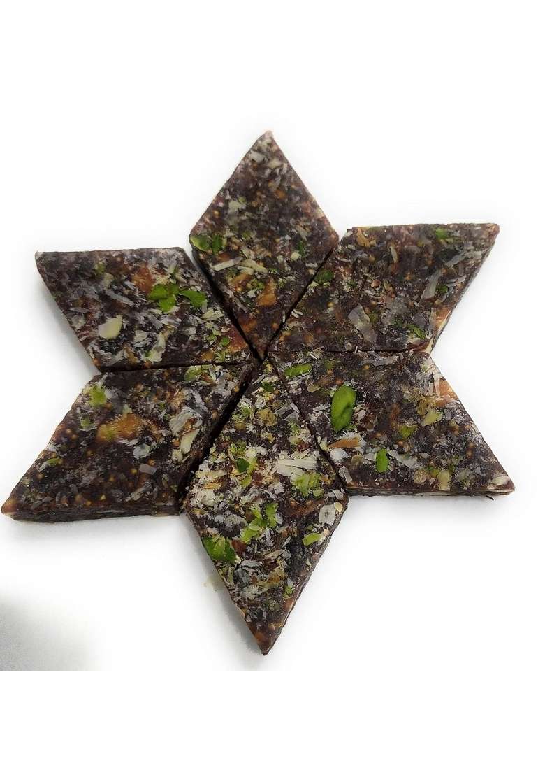 Haribhai Damodar Mithaiwala Anjeer Katli Natural Sugarfree Dryfruit Sweet 300 Gram - Indya