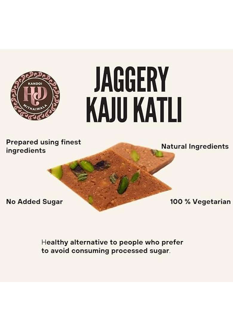 Haribhai Damodar Mithaiwala Jaggery Kaju Katli Healthy Indian Sweet Natural Sweetness 500 Gms - Indya