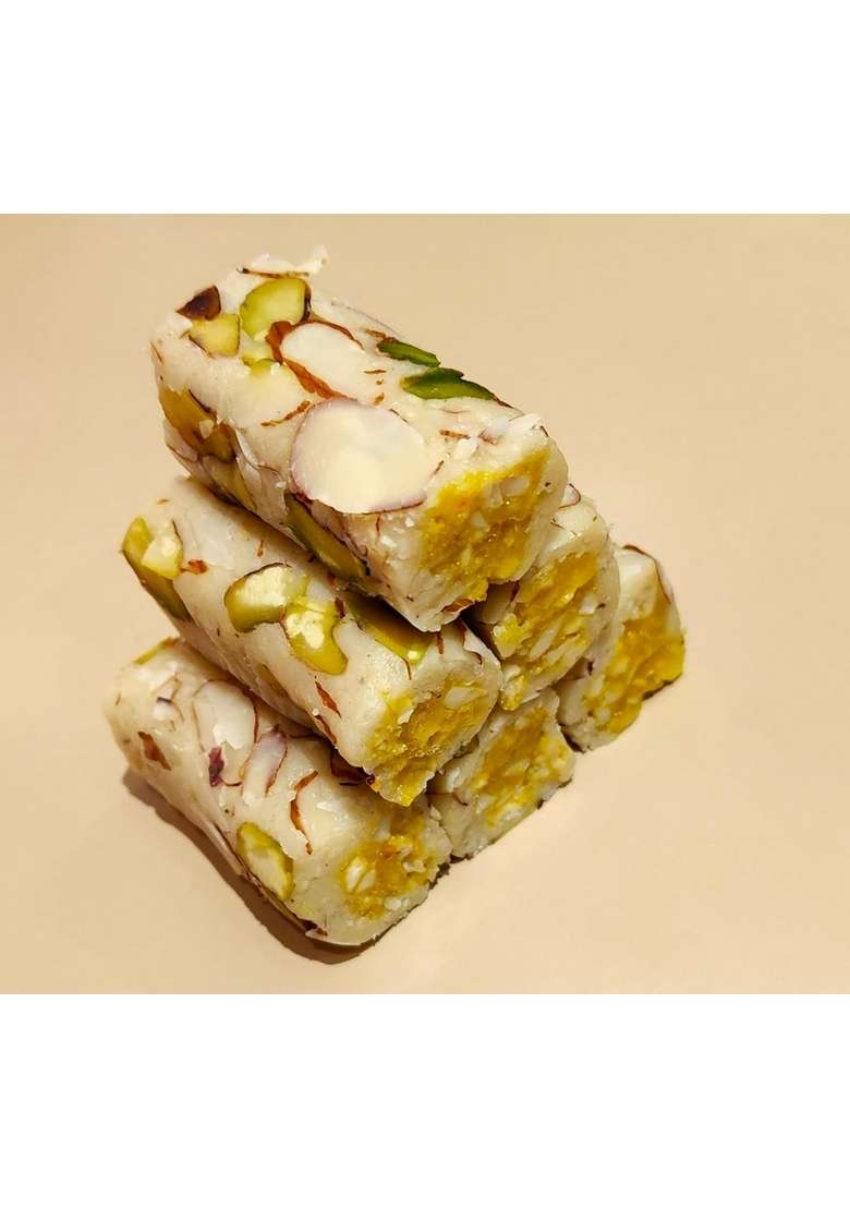 Haribhai Damodar Mithaiwala Dryfruit Kaju Rolls Indian Sweet 250 Gms - Indya