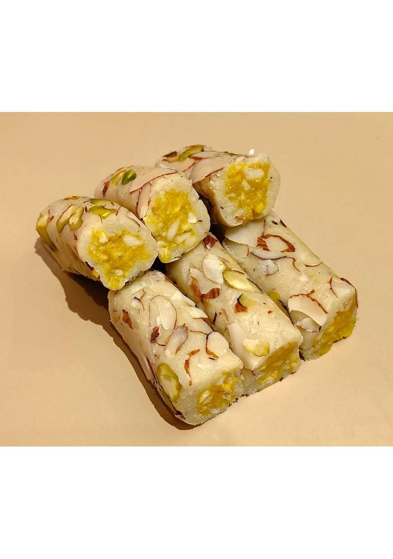 Haribhai Damodar Mithaiwala Dryfruit Kaju Rolls Indian Sweet 250 Gms - Indya