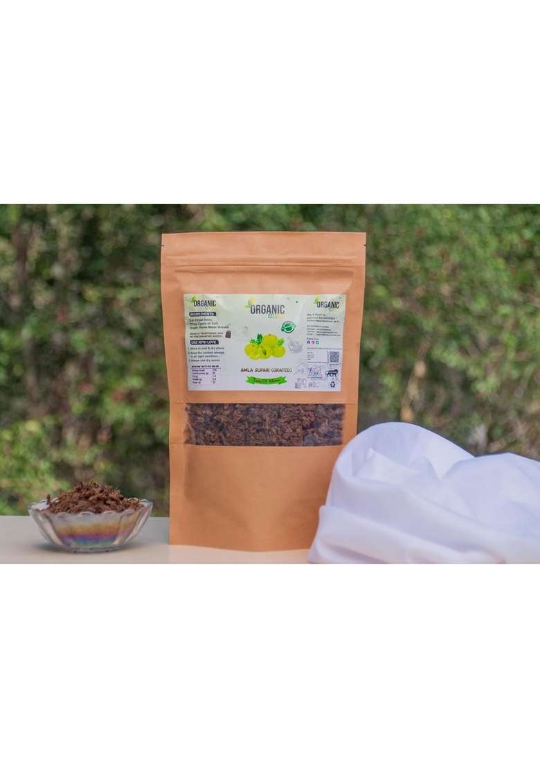 Organic Anand Natural Amla Grated Supari Sun Dried Salt Sugar Homemade Mouth Freshener 200Gm Pack Of 1 - Indya
