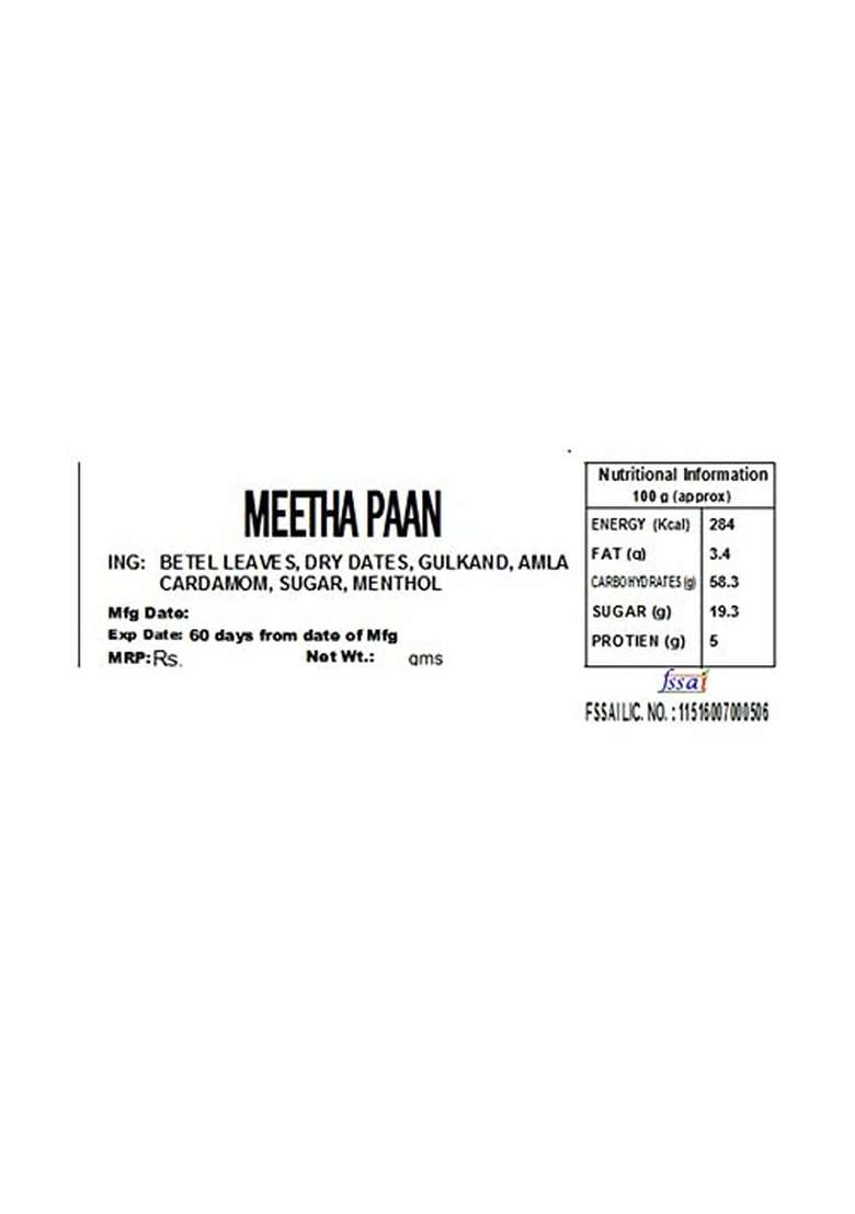 Haribhai Damodar Mithaiwala Meetha Paan Mukhwas 2 Packs Of 100 Grams Mouth Freshners - Indya