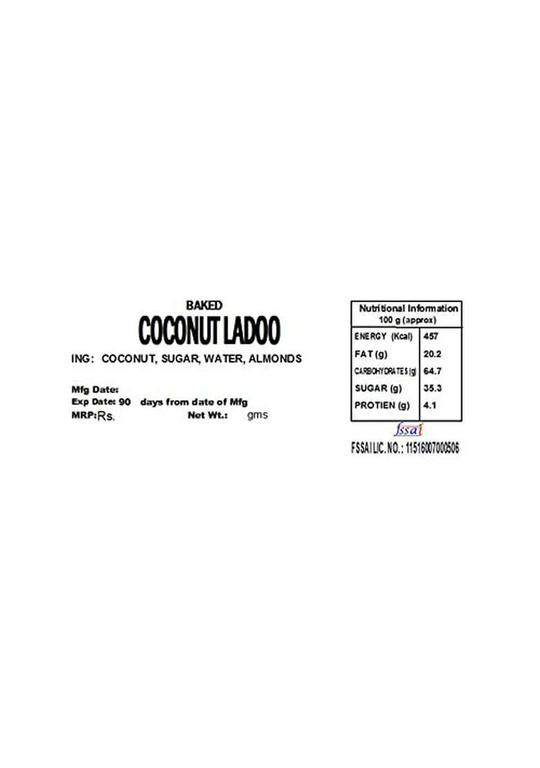 Haribhai Damodar Mithaiwala Baked Coconut Ladoo 200 Grams - Indya