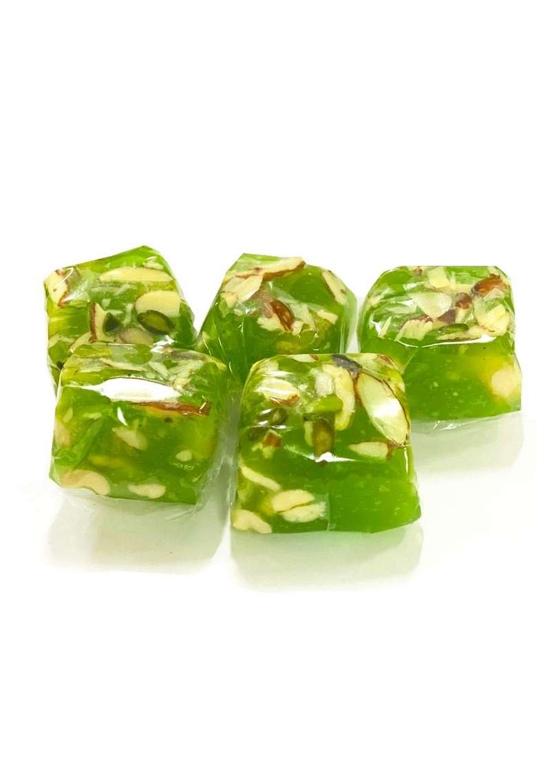 Singla Karachi Halwa Green 500G Chewy Texture Burfi Delicious Sweet - Indya