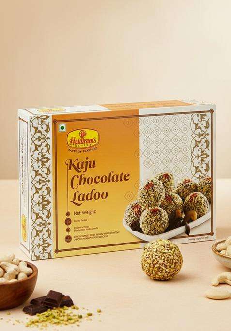 Haldiram'S Nagpur Kaju Chocolate Ladoo 500G – A Fusion Of Cashew And These Ladoos Are Modern Twist To Traditional Mithai