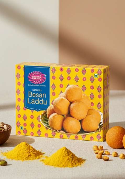 Karachi Bakery Besan Ladoo 400Gm | Indian Mithai Delicious Sweet