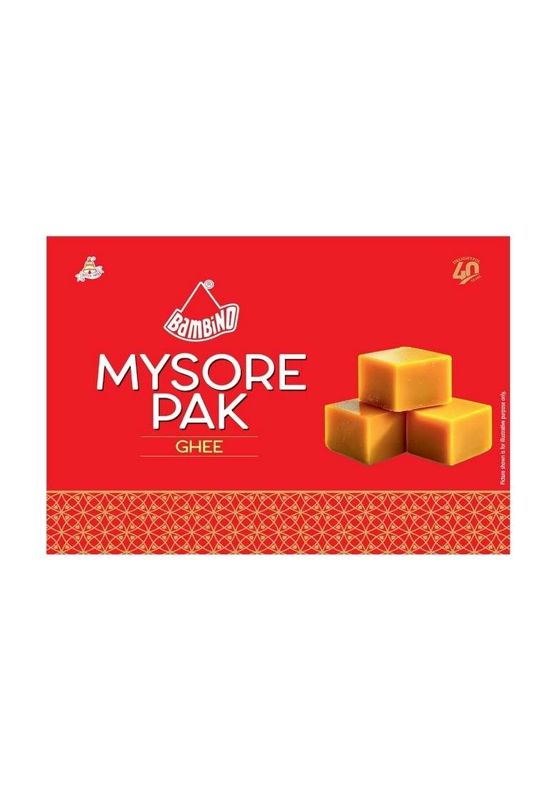 Bambino Delicious Ghee Mysore Pak 200 Gms - Indya