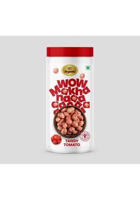 Brijwasi Wow Makhana – Tangy Tomato Flavored Roasted Fox Nuts | Zesty Crunchy Healthy Snack Gluten Free Vegan Superfood 90G