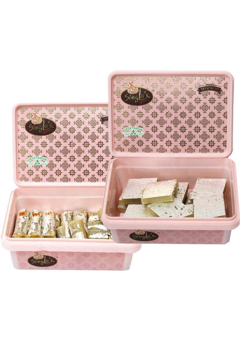 Singla Sweets Kaju Roll 200G Katli Combo Pack Of 2 Box X 200 G