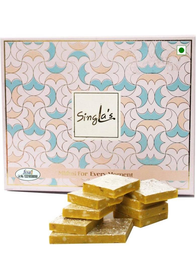 Singla'S Kesar Kaju Katli 400Gram Indian Sweets Mithai Box 400 G
