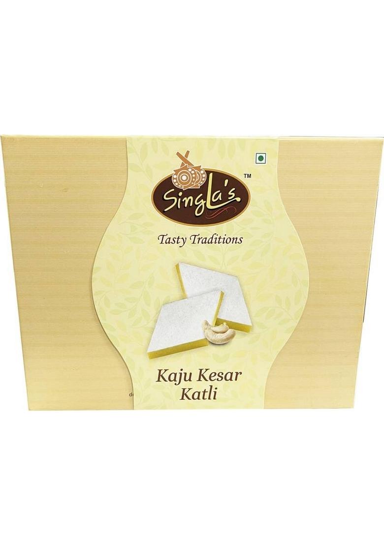 Singla Sweets Kesar Kaju Katli 400G Very Delicious Box 400 G