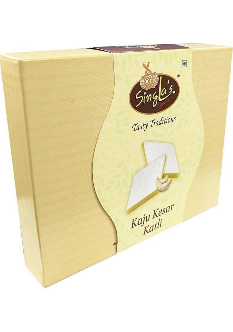 Singla Sweets Kesar Kaju Katli 400G Very Delicious Box 400 G