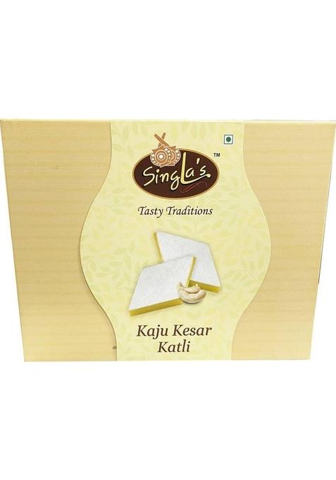 Singla Sweets Kesar Kaju Katli 400G Very Delicious Box 400 G