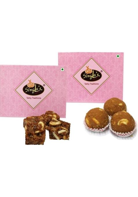 Singla'S Dodha Burfi 200G Besan Df Laddu Combo Pack Of 2 Box&nbsp;&nbsp; X 200 G
