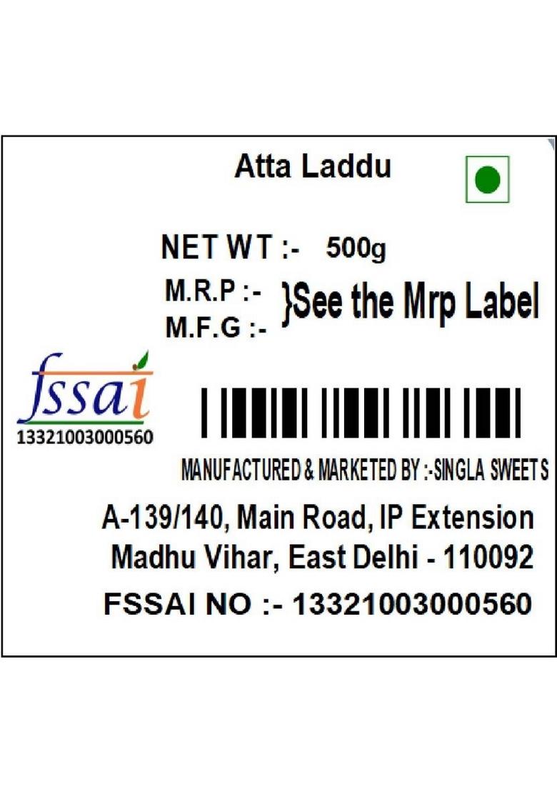 Singla Sweets Besan Dry Fruit Laddu Box 500 G