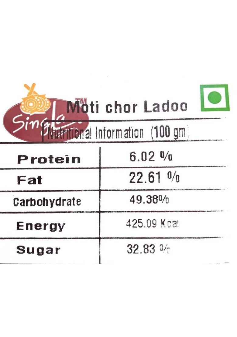 Singla Sweets Motichoor Laddu 1Kg Delicious Box 1 Kg