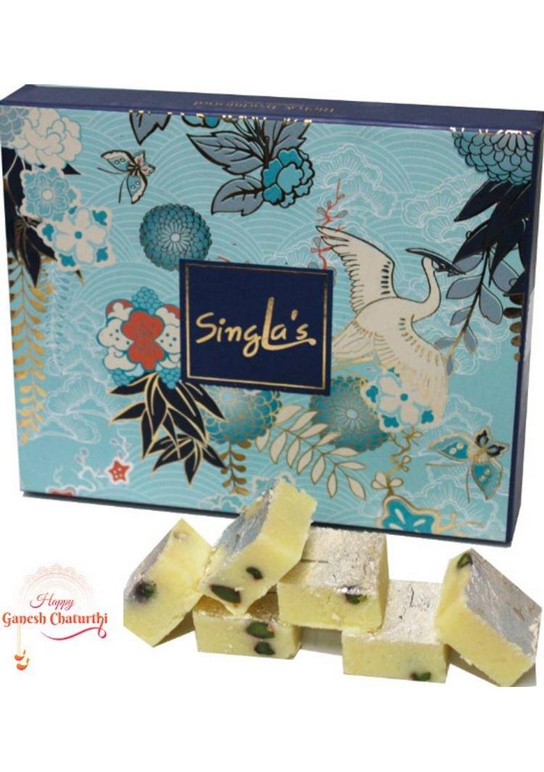 Singla'S Pista Khoya Barfi 400G Indian Mithai Sweet | Box 400 G