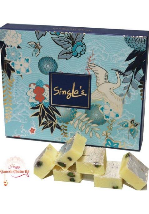 Singla'S Pista Khoya Barfi 400G Indian Mithai Sweet | Box 400 G