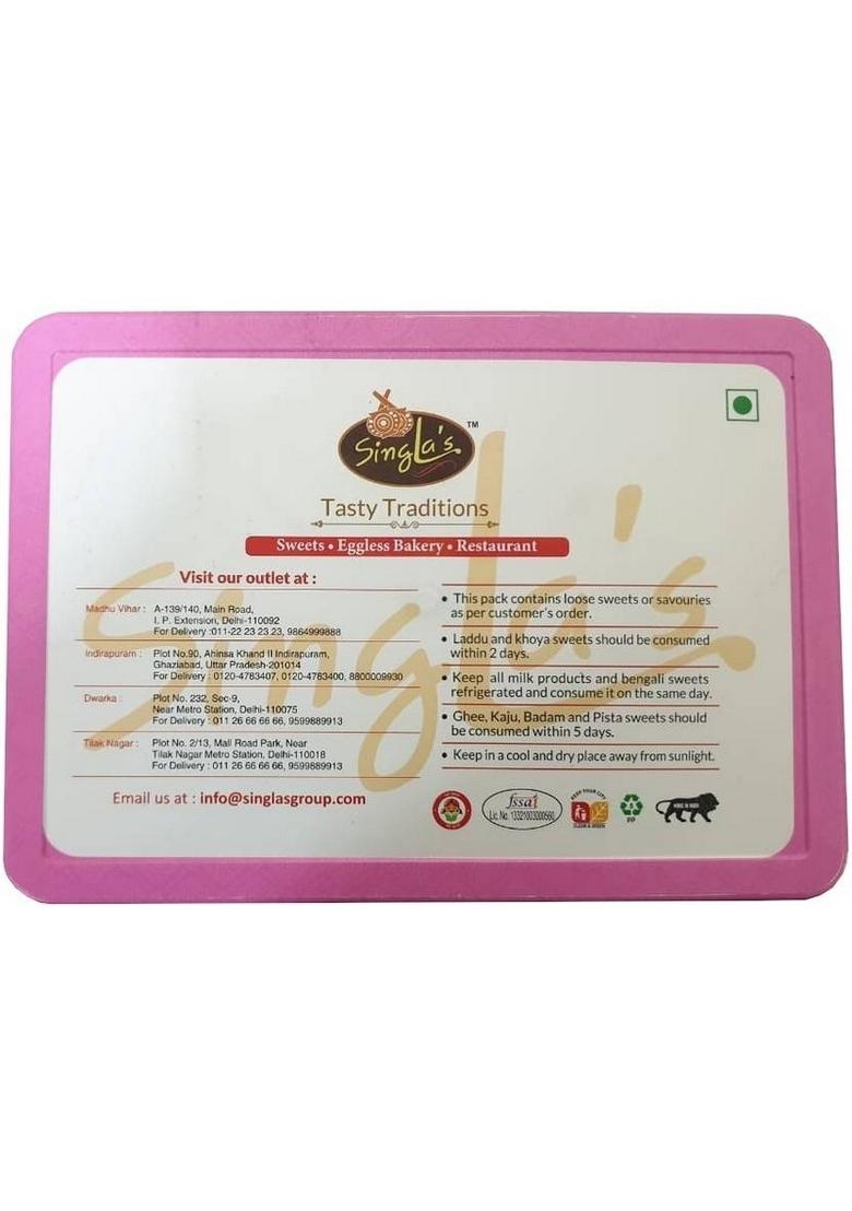 Singla Sweets Dal Pinni Barfi 800G Box 800 G