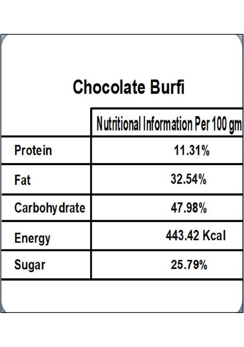 Singla Sweets Chocolate Barfi 400G Delicious Tasty Box 400 G