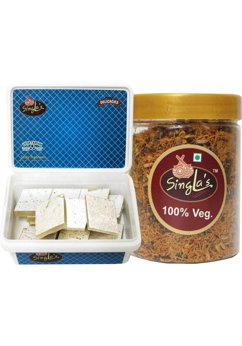 Singla Sweets Kaju Katli 200G And Dal Biji Combo Pack Of 2 Box&nbsp;&nbsp; X 200 G