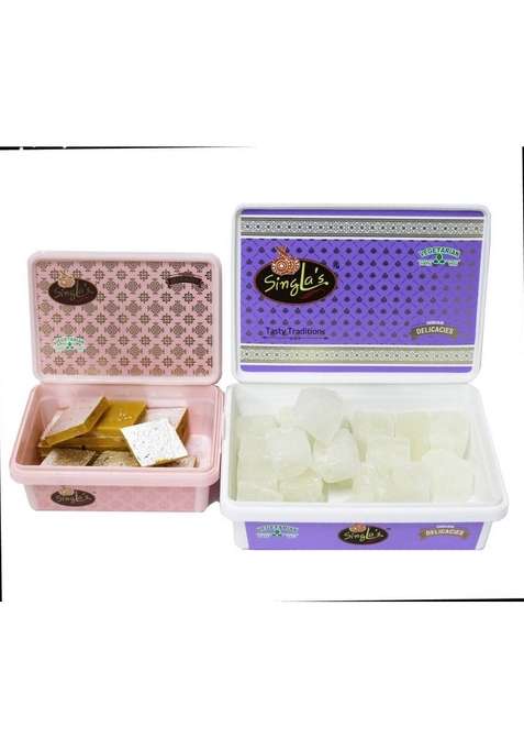 Singla Sweets Kesar Kaju Katli 200G White Petha 500G Combo Pack Of 2 700G Box&nbsp;&nbsp; X 350 G