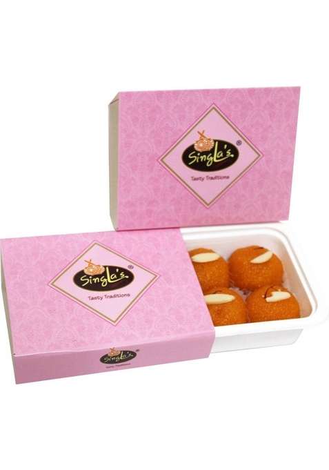 Singla Sweets Motichoor Laddu 200G Delicious Mithai Vacuum Box Box&nbsp;&nbsp; 200 G