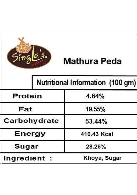 Singla'S Mathura Peda 500G Very Delicious Indian Mithai Sweet Box 500 G