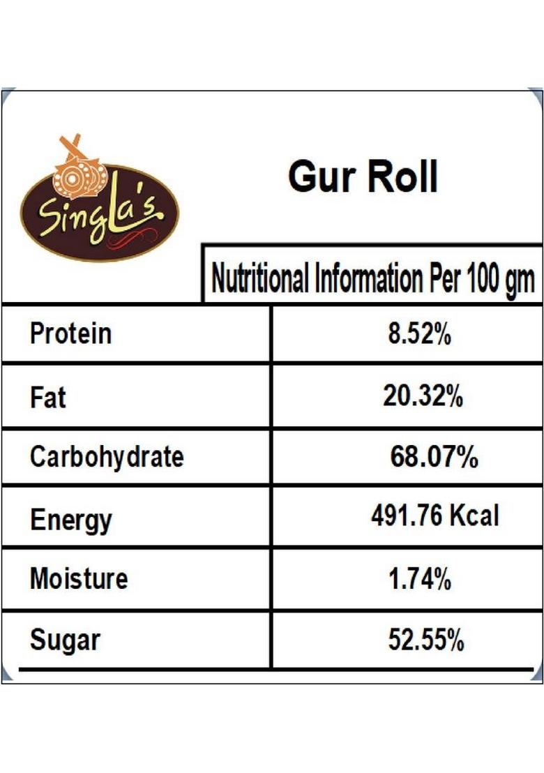 Singla Sweets Gur Roll 500G Dry Fruits Gajak Box 500 G