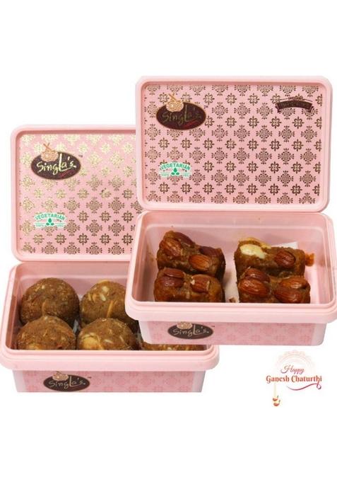 Singla Sweets Dal Pinni 200G | Atta Laddu Combo Pack Of 2 Box&nbsp;&nbsp; X 200 G