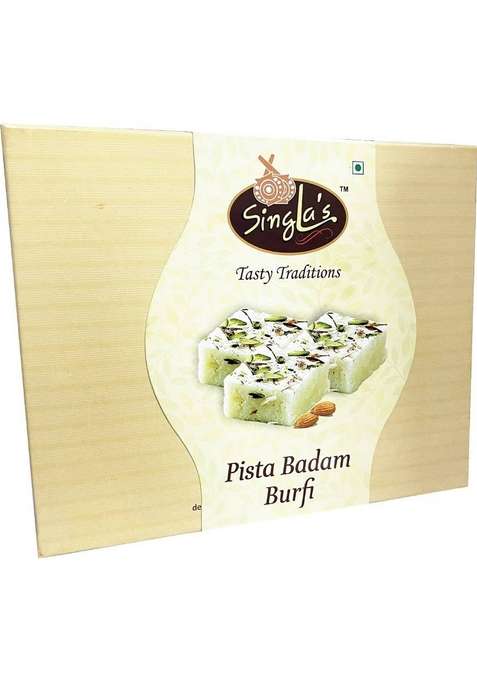 Singla Sweets Pista Badam Burfi Special Festive Gift Box&nbsp;&nbsp; 500 G