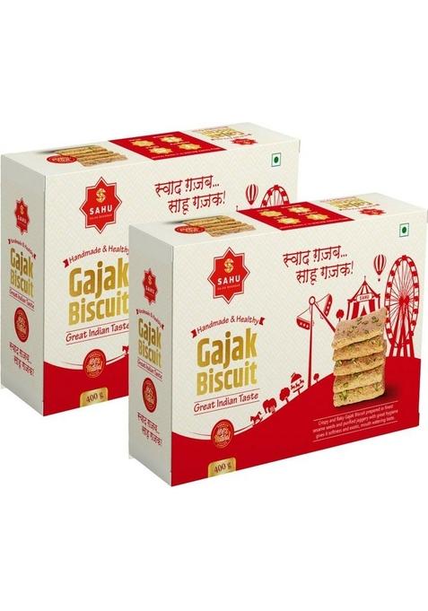 Sahu Gajak Bhandar Gazak 800G 2 Pack Each 400G | Sesame Jaggery Chikki Box 800 G