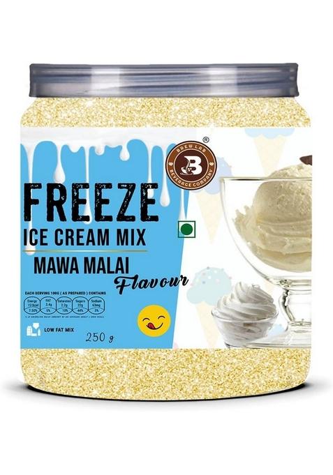 Brew Lab Instant Mawa Malai Freeze Ice Cream Mix Powder | Easy To Make |Ready Eat 250 G