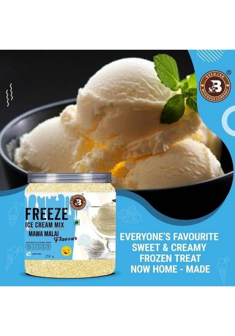 Brew Lab Instant Mawa Malai Freeze Ice Cream Mix Powder | Easy To Make |Ready Eat 250 G