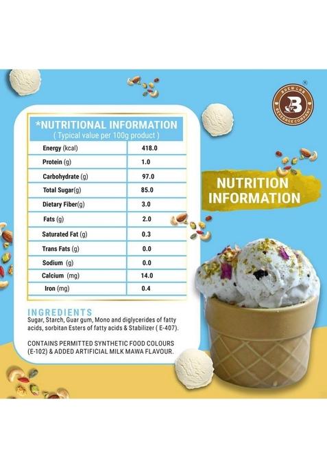 Brew Lab Instant Mawa Malai Freeze Ice Cream Mix Powder | Easy To Make |Ready Eat 250 G