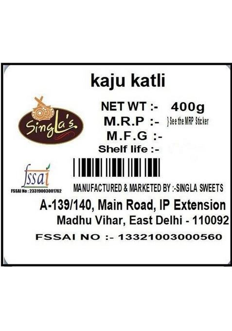 Singla'S Kaju Katli 400G Combo Pack Of 7 Box 2 X 200 G