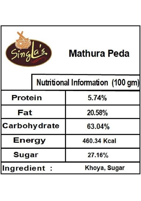 Singla'S Mathura Peda 200G Plain Burfi Combo Pack Of 2 Box X 200 G