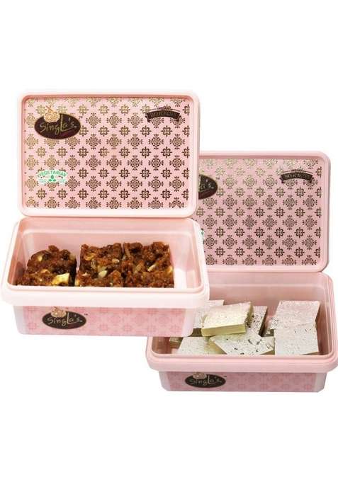 Singla Sweets Dodha Burfi 200G And Kaju Combo Box&nbsp;&nbsp; 2 X 200 G