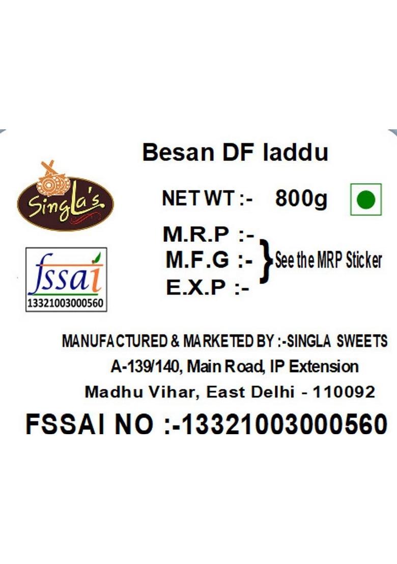 Singla'S Besan Dry Fruits Laddu 400G Pack Of 2 Box X 250 G