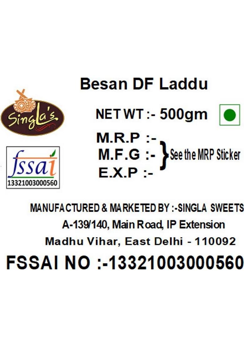 Singla'S Besan Dry Fruits Laddu 400G Pack Of 2 Box X 250 G