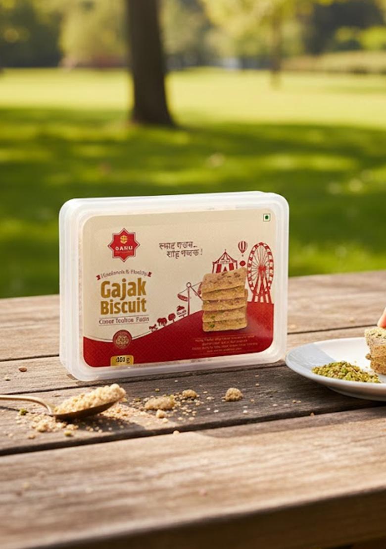 Sahu Gajak Bhandar Khasta Gazak 400G Gud Ki Gachak | Til Gajjak Sesame Sweets Box 400 G