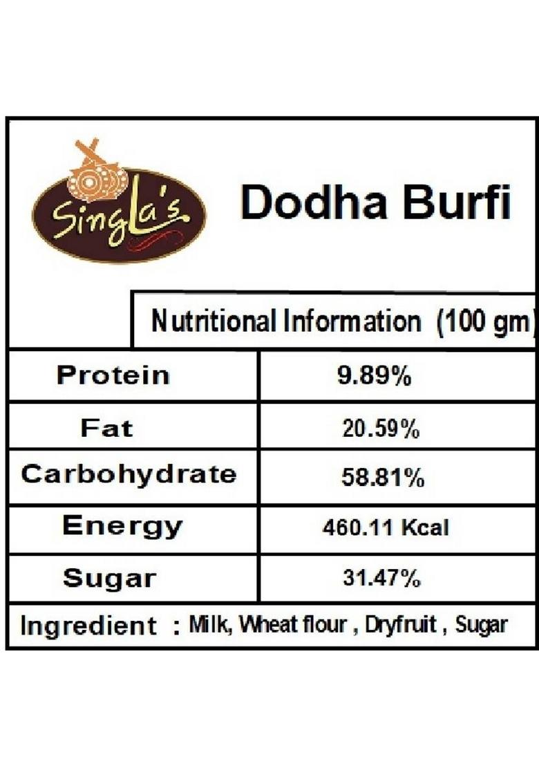 Singla'S Dodha Burfi 200G Mathura Peda Combo Pack Of 2 Box X 200 G