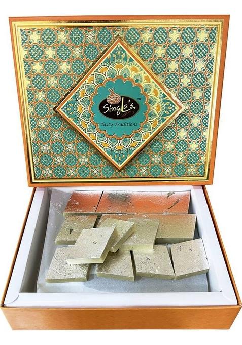 Singla Sweets Kaju Burfi Katli 500G New Box Box&nbsp;&nbsp; 500 G